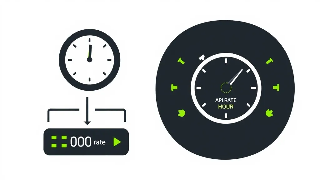 Data visualization of Instagram API rate limits showing the 200 messages per hour gauge, 24-hour messaging window clock, and API throttling indicators