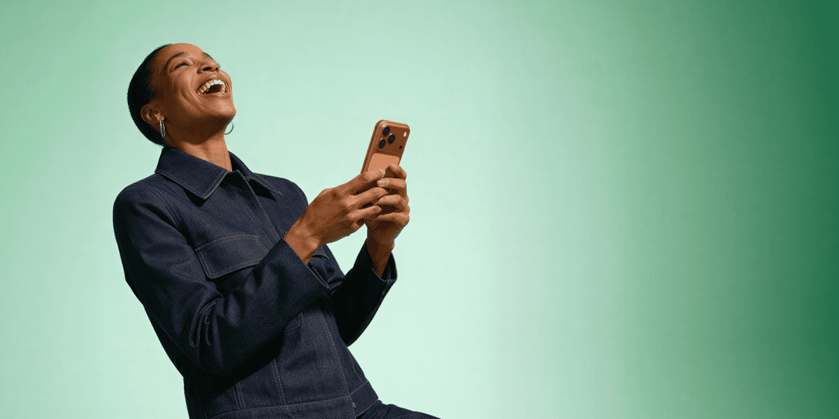 Joyful Smartphone Moment