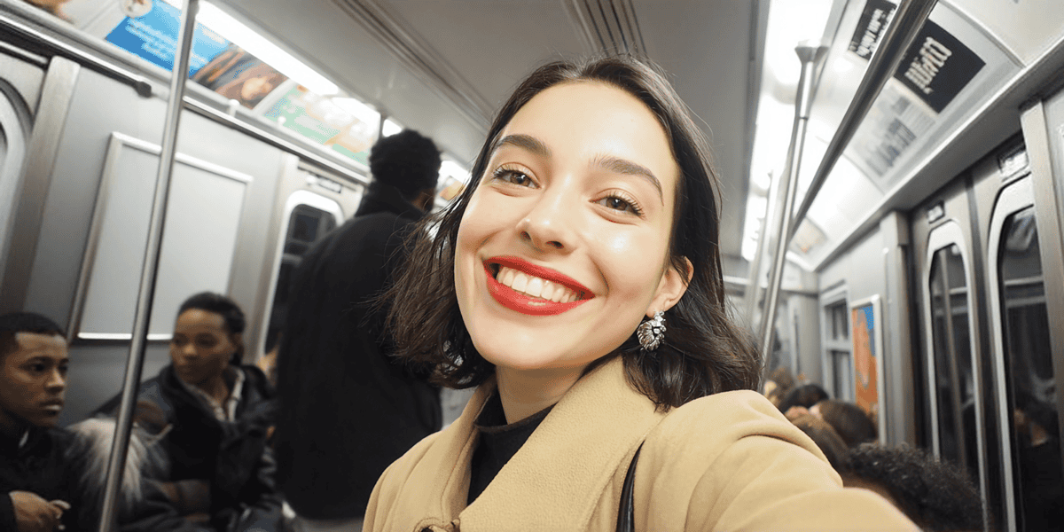 Subway Selfie Moment