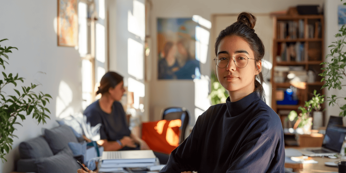 creator peaceful afternoon workspace