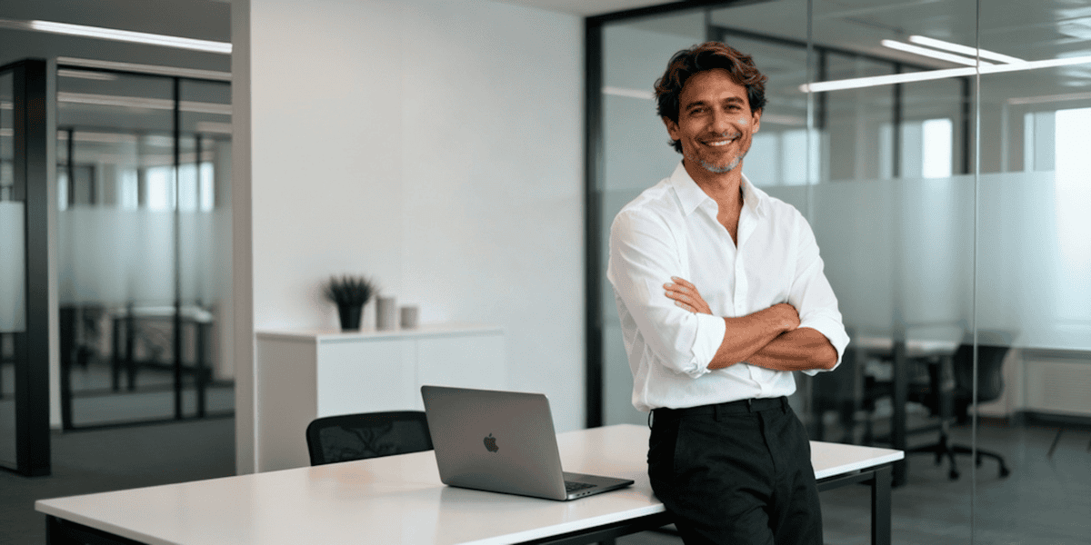 professional creator office portrait